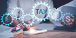 © Images for you - Tax accountant manages tax planning and compliance by reviewing financial records, calculating deductions, preparing returns, and supporting accurate filing, accounting, audit, financial management.