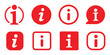 © top3 - information info signs. Info symbol flat style. Info icons set. Information icon on isolated on white background.