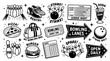 © Irtiko - Bowling themed vector illustration set featuring pins balls and snacks