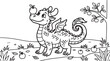 © NUR - Cute cartoon hedgehog and snail with flowers in nature scene