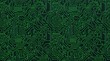 © Nur - Modern Abstract Geometric Circuit Board Seamless Line Pattern with Green Monoline Graphics on Dark Background pattern seamless circuit line monoline green black dark tech technology modern geometric