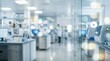 © Kacper - Out of focus interior view of a modern sterile laboratory workspace with soft glowing bokeh light effects laboratory blur interior workplace abstract light bokeh clean modern background science