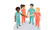 © tentang - Diverse Medical Team Stacking Hands Together for Healthcare Success