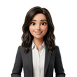 © Creative Design - 3d cartoon style professional woman in business suit isolated on transparent background