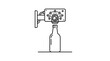 © Jafar - Automated visual inspection system for glass bottle quality control in manufacturing.