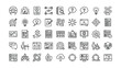 © Dabu - Modern user experience design and development line icon set representing business strategy and creative innovation for digital projects