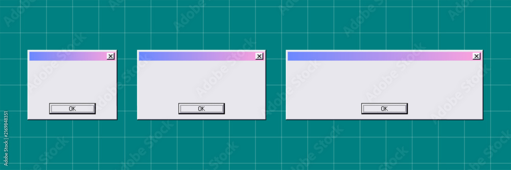 Technology Pattern Ith Cpu Стоковое векторное изображение «Retro computer dialog windows with ...