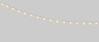 © SharminAkter - Warm glowing led lighting, string lights garland, Christmas fairy light overlay with shiny glittering white bulbs illumination for festive event celebration outdoor party decoration on transparent PNG