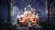 © MDSHAKIB - Haunted Town Street Filled with Glowing Pumpkins and Ghosts