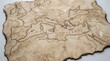 © Duangsamone - Weathered Parchment Map with Coastlines and Vintage Cartography Design