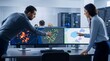 © Debi Kurnia Putra - Staff evaluating wildfire hazard data in command center