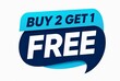 © Rifa - Buy 2 get 1 free promotional speech bubble graphic design