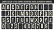 © Aleya - Complete flip style airport departure board alphabet letters and number set