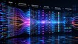 © watcharee - Visualization of neural network processes from raw data to prediction outputs using colorful data flow and layered machine learning structures.