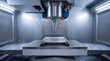 © Watercolor_Kawaii - Industrial machine cutting metal workpiece with precision automated technology in factory, showing focused movement and efficient manufacturing