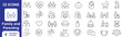 © Ataur - 32 Family and Parenting Vector Outline Icons Set – Family, Children, Baby Care, Parenthood, Love and Childcare Line Symbols Collection