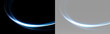 © theladydarina - Blue glowing wave with layered curved lines and a dynamic motion trail, bright cyan light streaks sweeping through the wide smooth curved path