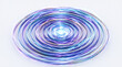 © rajab - Abstract glowing neon rings ripple outward from a bright central light source creating concentric waves of blue and purple energy