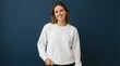 © FryArt - Young woman wearing a plain white sweatshirt