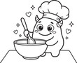 © NUR - Cute cartoon rabbit in a flower pot spring