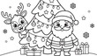 © NUR - Two cartoon chefs in white uniforms with hats, holding food spoon bowl