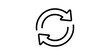 © SAJID - Two circular rotation arrows vector icon showing update progress cycle.