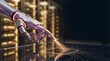 © fiona - A futuristic concept of artificial intelligence featuring an AI robot hand with a finger scanning for password protection symbolizing data security and cyber protection. artificial intelligence AI