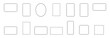 © MST - Collection of scalloped edge frames and rectangular borders, isolated on transparent background