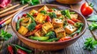 © Kitiphong - Delicious stirfried tofu and vegetables in a vibrant bowl
