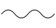 © NURJAHAN - Single black wavy line icon, smooth sine wave symbol for graphic design elements isolated on transparent background