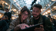 © BlackBridge Media - Happy Young Couple Using Digital Tablet in Modern Museum