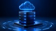 © Hamzah - Cloud computing server stack with glowing digital network infrastructure representing online data storage