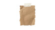 © MdForidul - Old torn piece of brown paper taped to a wall isolated on transparent background