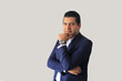 © Arlette - 40-year-old Latino executive with a dark skin, successful leader of his business and finance venture