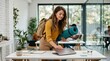 © Yellow Blossom - A businesswoman closing her laptop at the office before heading to a yoga class.