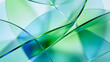 © recta - Abstract green and blue transparent glass sheets background