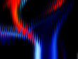 © JahirulQirox - Abstract, vibrant, wavy light patterns with vivid red, blue, and white hues on a dark background.