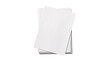 © RM Graphics - stack of white blank paper sheets on transparent background.