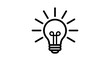 © simohamed - Minimalist light bulb icon representing a bright idea or creative solution concept.