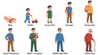 © Akter - Men representing different life stages from baby to elderly man.
