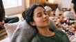 © NoblePix - Woman experiencing sound healing with Tibetan singing bowls and crystals for relaxation and meditation