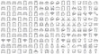 © ULFAITA - Comprehensive hotel amenities and travel line icon set.