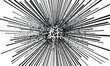 © Rakibs - Abstract explosion of black lines and particles against a white background representing energy burst
