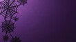 © lipi - Spooky purple background with black spider webs for Halloween