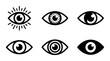 © Sajid - Six Diverse Eye Icons, Vision Symbols, Ophthalmology Graphics, Optical Health, Insight Concepts, Modern Design