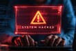 © Dirga - Cybersecurity Threat Alert System Hacked Warning Display.