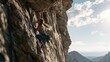 © Surachetsh - Young woman climbing a challenging rock route at daylight creates dynamic and adventurous visual ideal for outdoor lifestyle, extreme sports, and athletic branding.