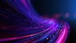 © Boy - Flowing streaks of vibrant light trails in a dark, abstract digital space