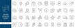 ©  ProVector - Gear Update Line Icon Set with Settings, System Maintenance, Technology and Software Upgrade Editable Stroke Vector Collection