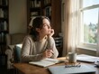 © Marni - Young Woman Reflecting While Studying At Home During Daylight